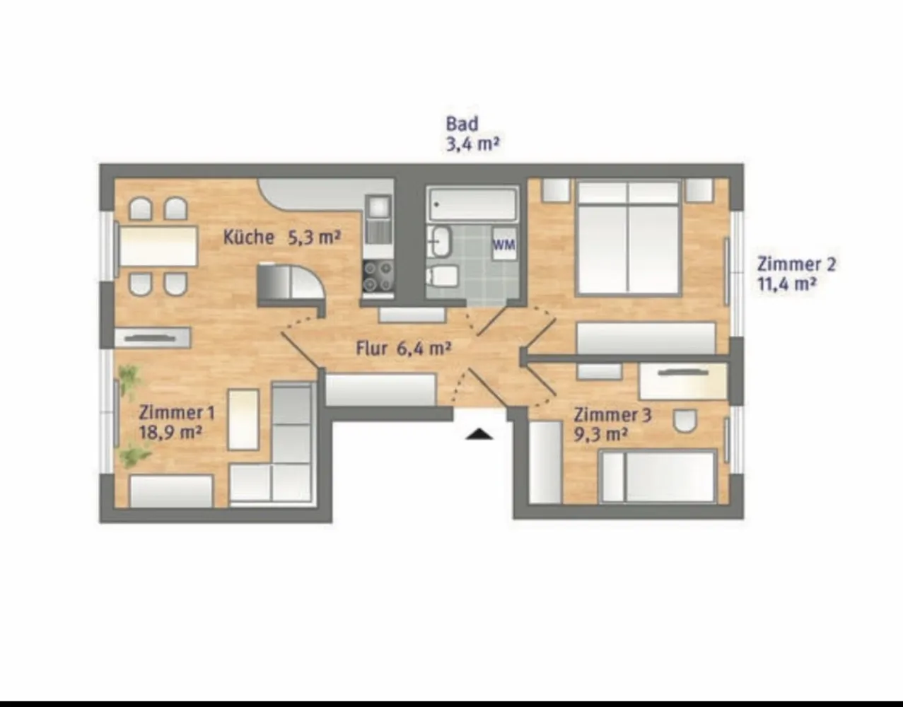 3 Zimmer Wohnung mit 55 m² in Halle (Saale) – Bild 4