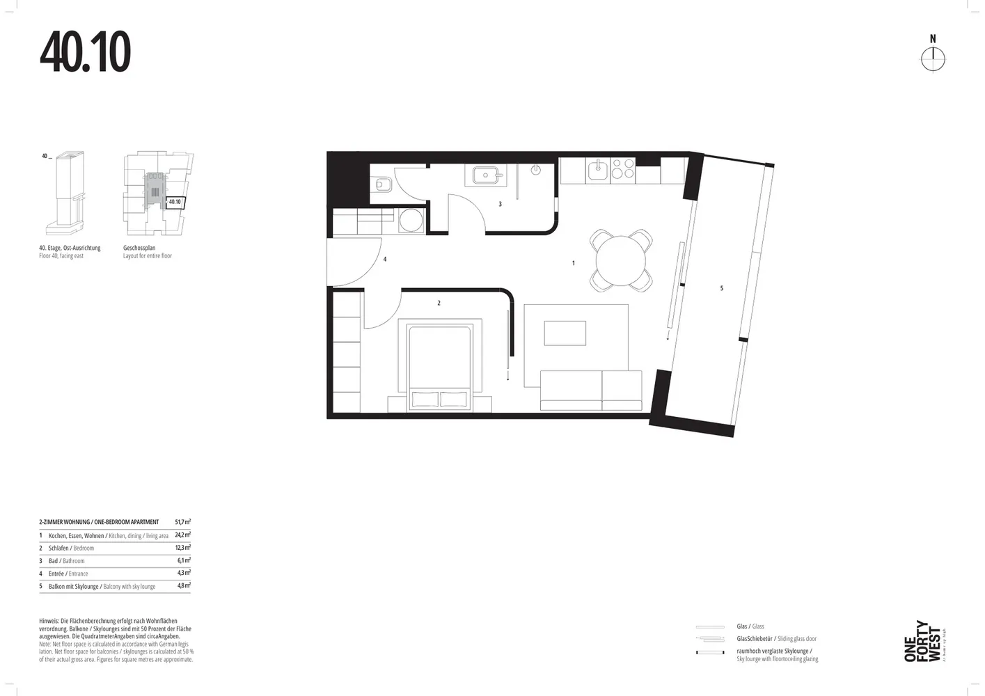 2 room apartment with 52 m² in Frankfurt am Main – Photo 8