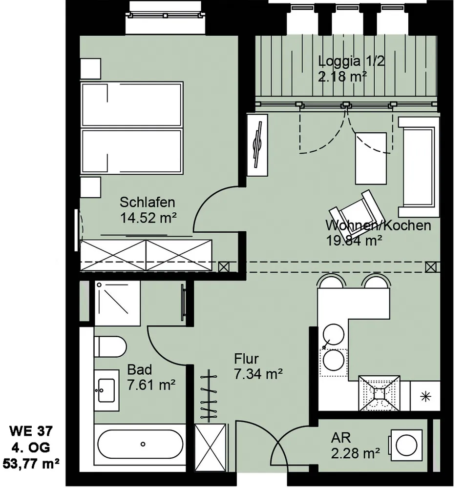 2 Zimmer Wohnung mit 54 m² in Leipzig – Bild 9