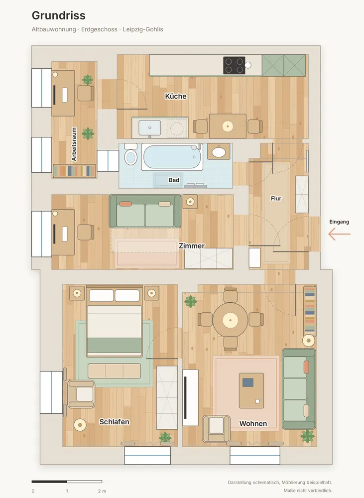 4 room apartment with 76 m² in Leipzig – Photo 3