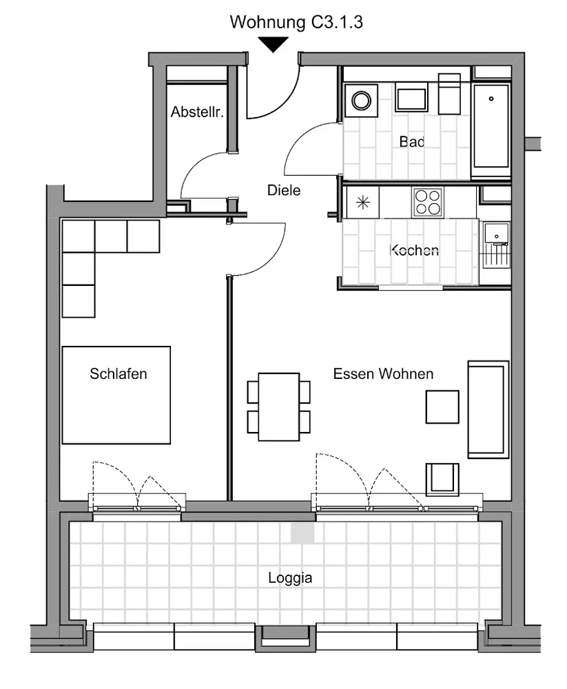 2 room apartment with 67 m² in Frankfurt am Main – Photo 4