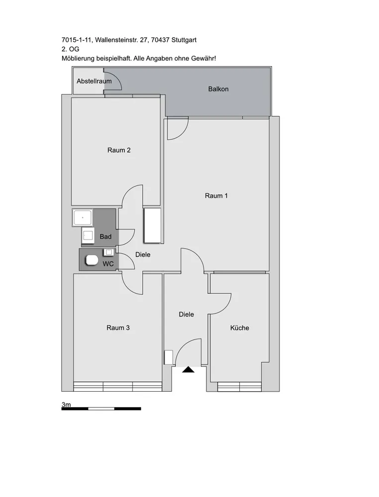 3 Zimmer Wohnung mit 78 m² in Stuttgart – Bild 2