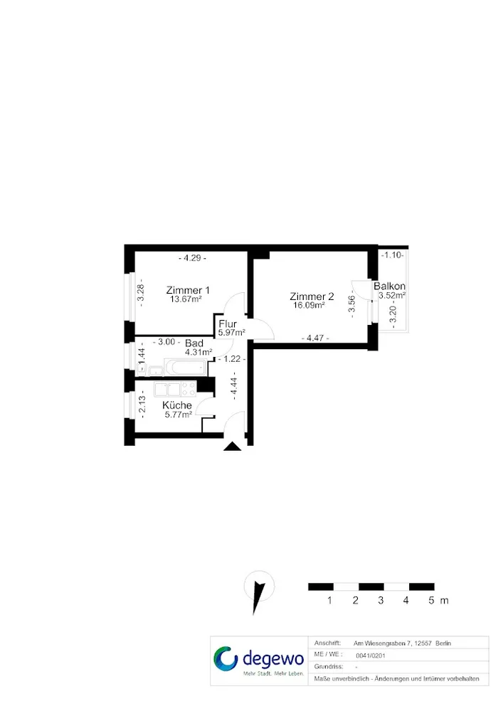 2 room apartment with 48 m² in Berlin – Photo 7