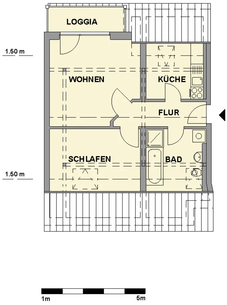 2 Zimmer Wohnung mit 47 m² in Chemnitz – Bild 5