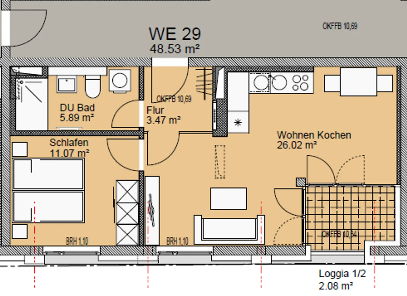 2 Zimmer Wohnung mit 48 m² in Leipzig – Bild 2