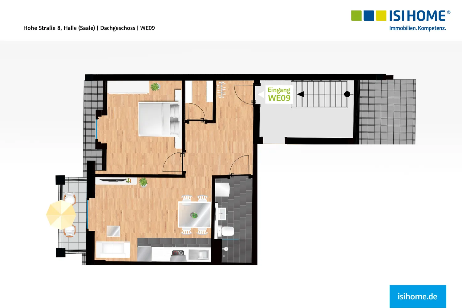 2 Zimmer Wohnung mit 50 m² in Halle (Saale) – Bild 4