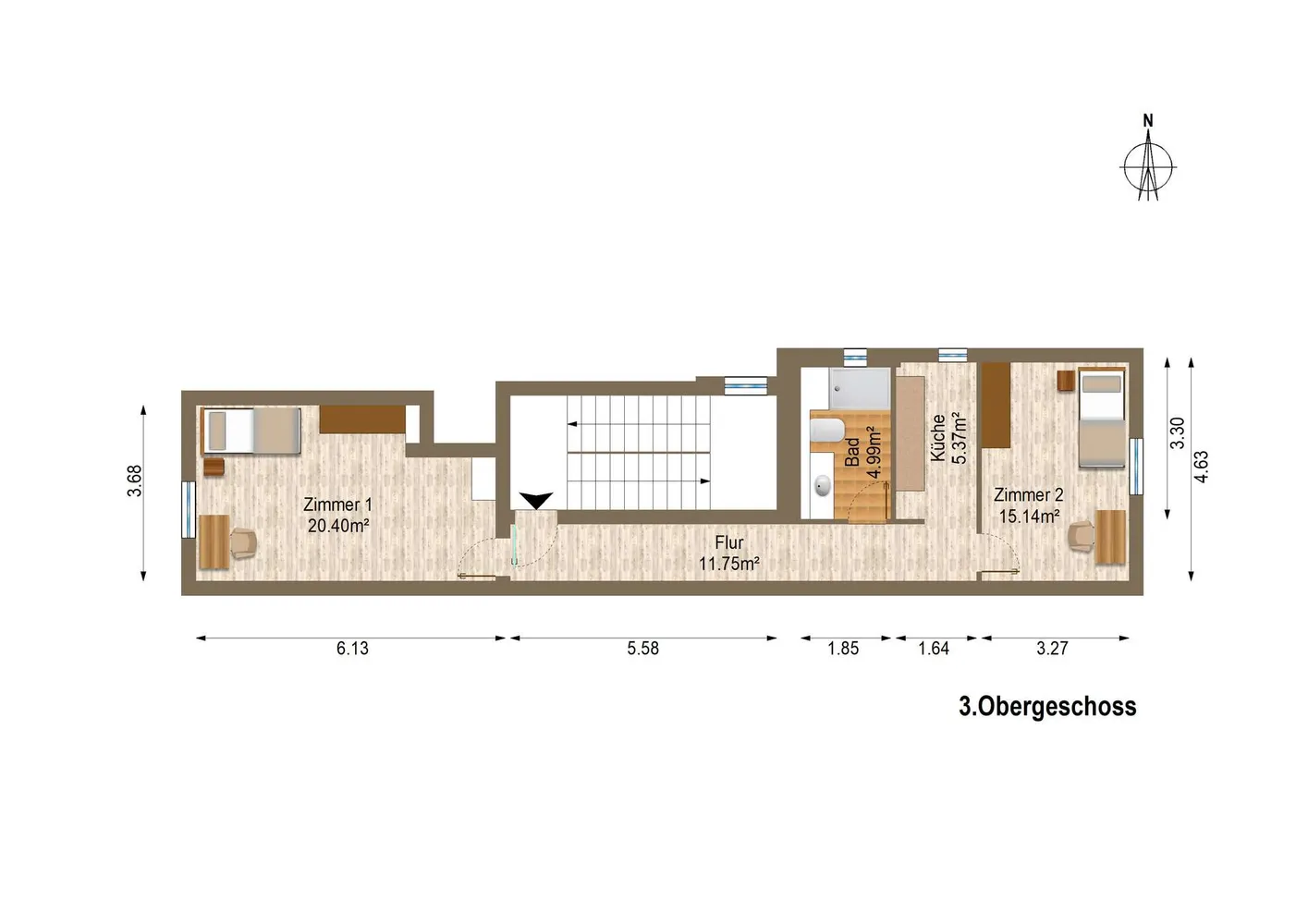2 Zimmer Wohnung mit 58 m² in Frankfurt am Main – Bild 8