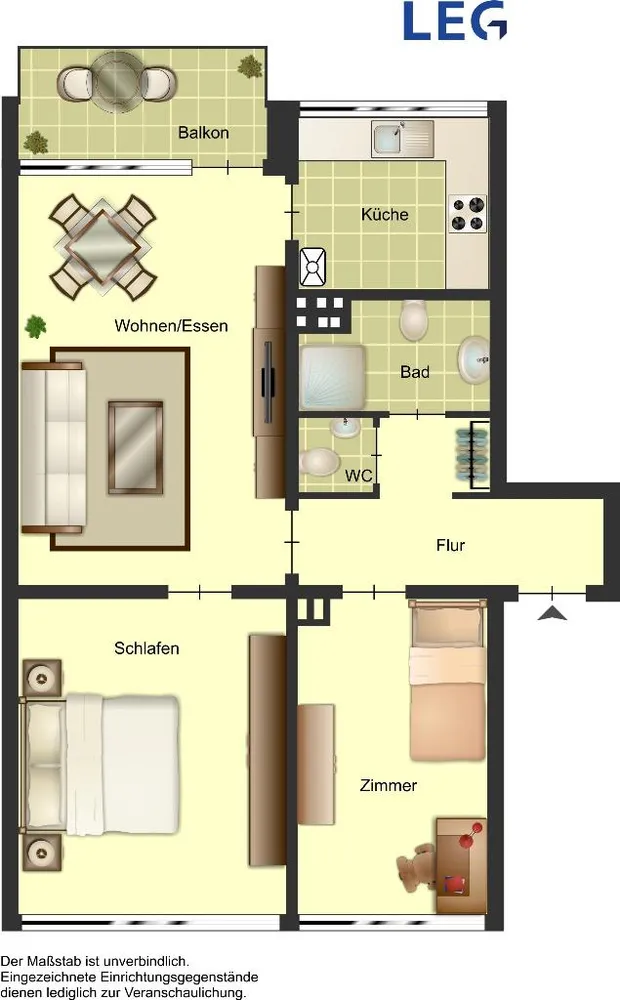 3 Zimmer Wohnung mit 64 m² in Bocholt – Bild 5