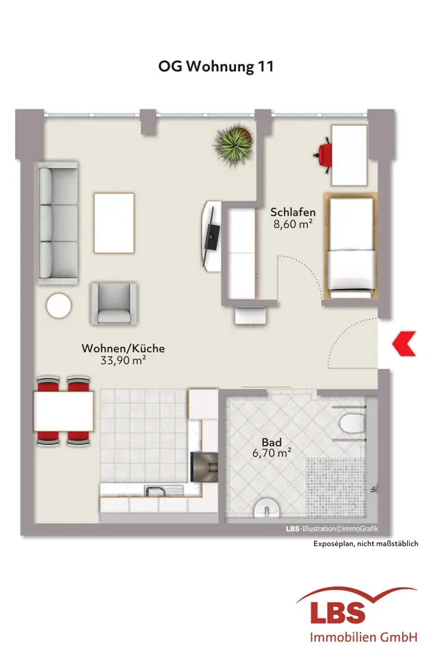 2 Zimmer Wohnung mit 52 m² in Ahaus – Bild 5