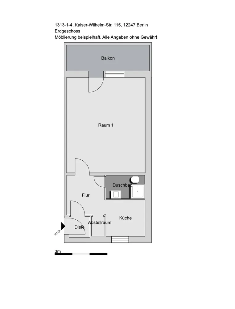 1 room apartment with 43 m² in Berlin – Photo 4