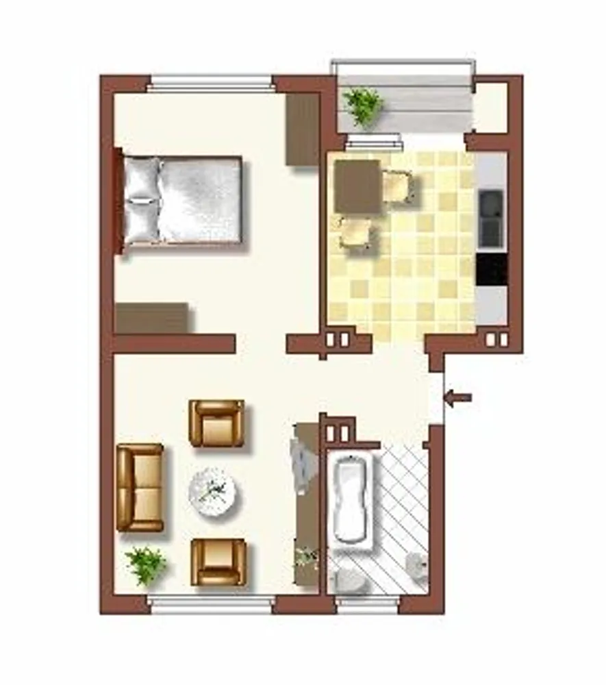 2 Zimmer Wohnung mit 48 m² in Duisburg – Bild 2