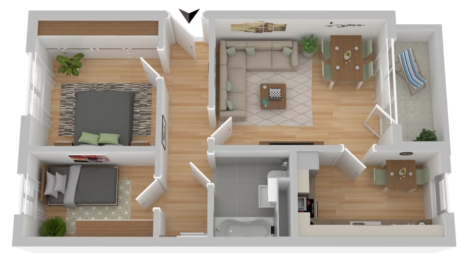 3 Zimmer Wohnung mit 57 m² in Rostock – Bild 4