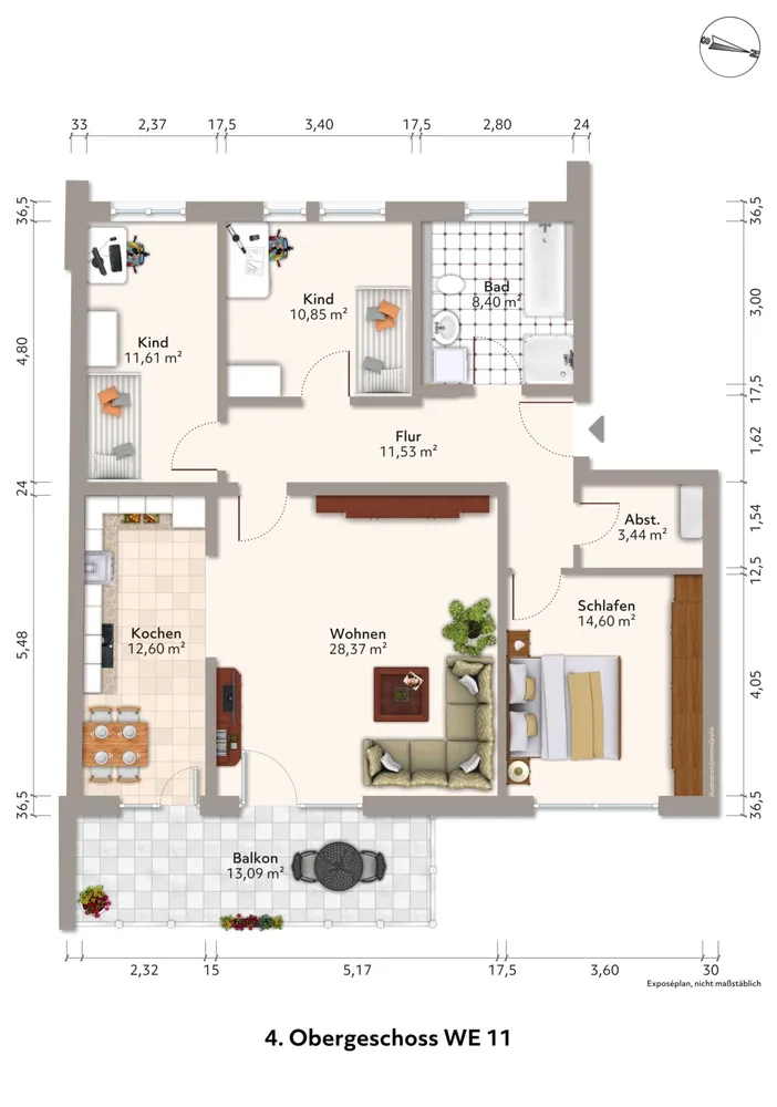 4 Zimmer Wohnung mit 105 m² in Magdeburg – Bild 1