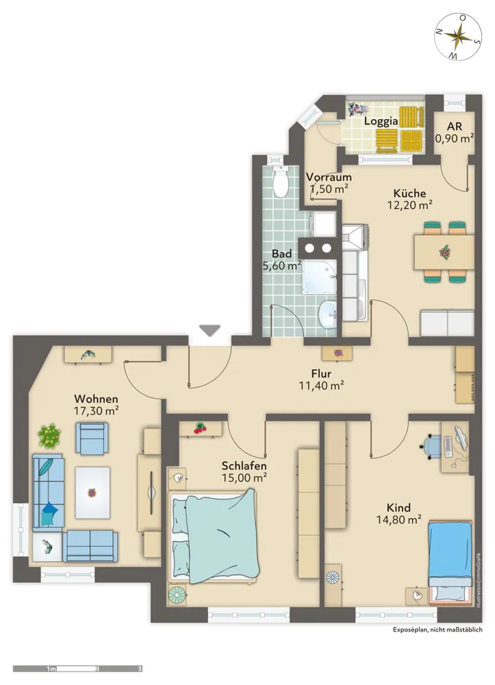 3 Zimmer Wohnung mit 80 m² in Bremerhaven – Bild 4