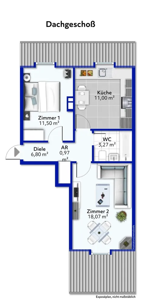 2 Zimmer Wohnung mit 52 m² in Düsseldorf – Bild 10