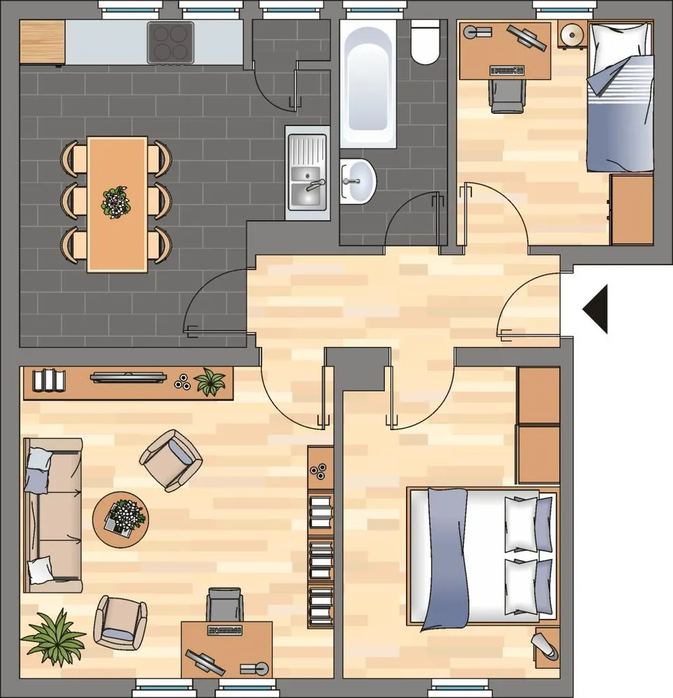 3 Zimmer Wohnung mit 59 m² in Wilhelmshaven – Bild 4