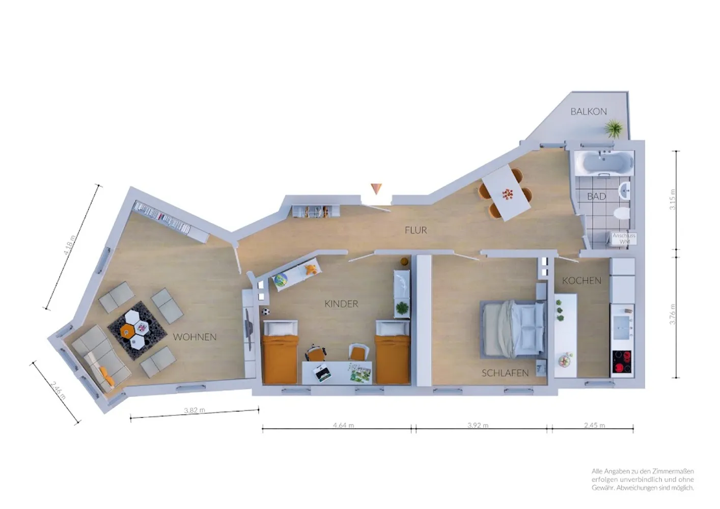 3 Zimmer Wohnung mit 93 m² in Jena – Bild 3