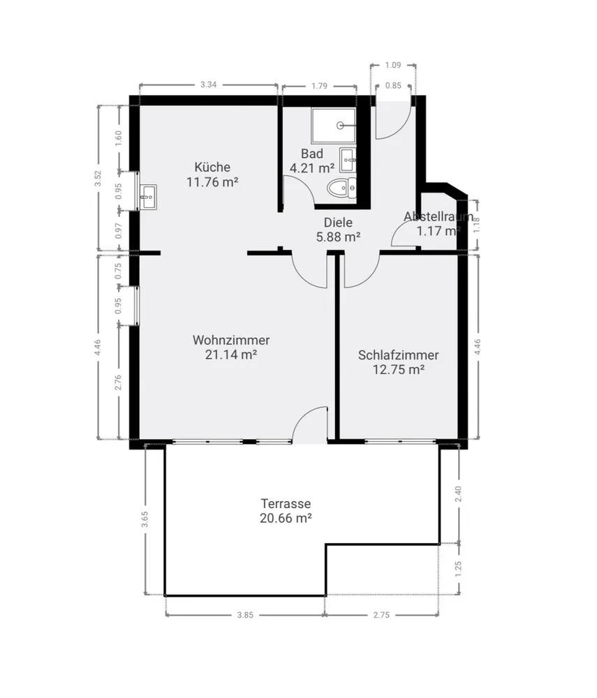 2 room apartment with 62 m² in Leonberg – Photo 11