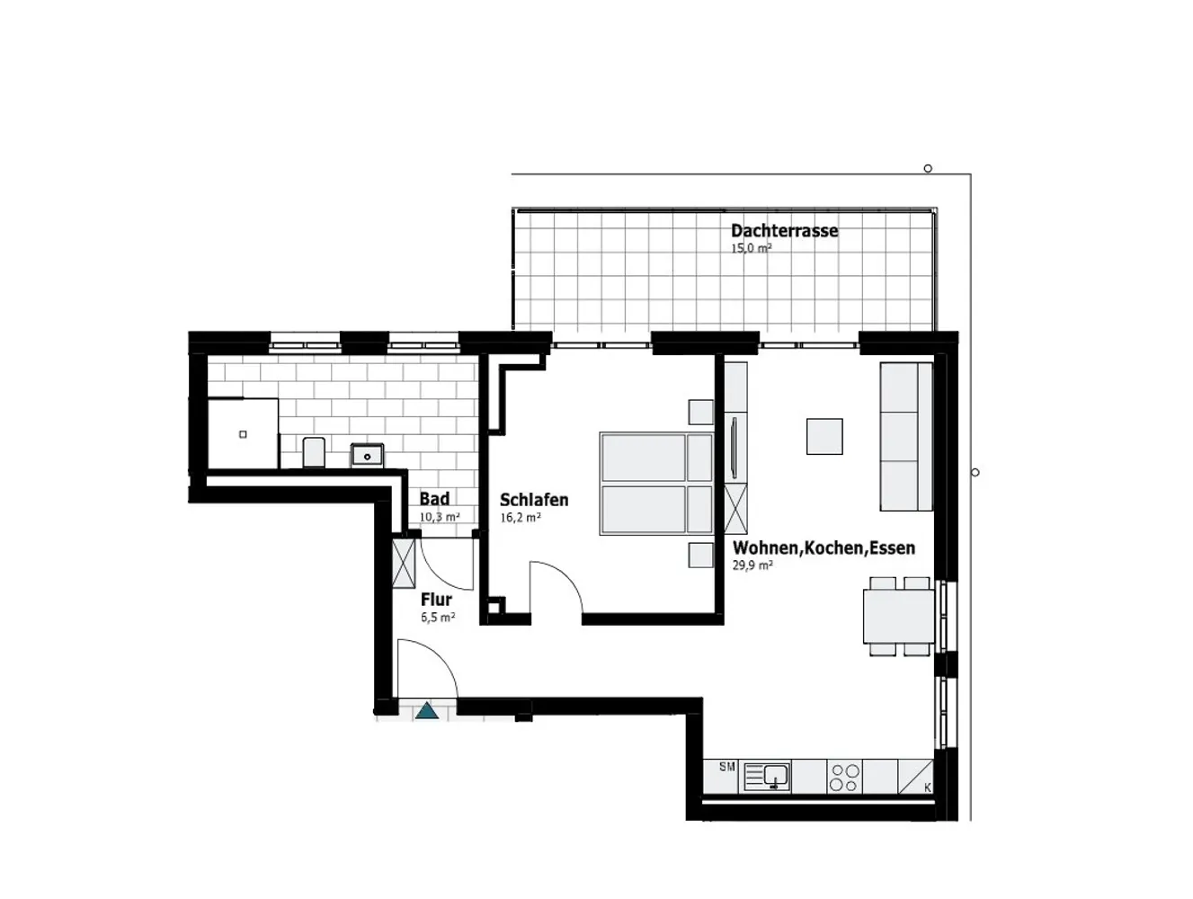 2 Zimmer Wohnung mit 67 m² in Duisburg – Bild 9