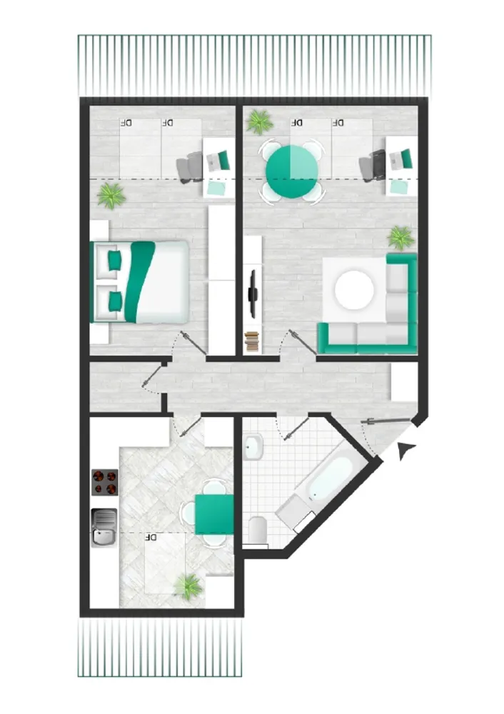 2 Zimmer Wohnung mit 60 m² in Dresden – Bild 2