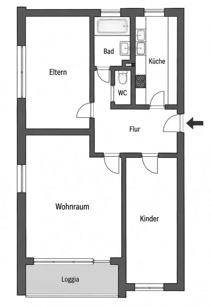 3 Zimmer Wohnung mit 83 m² in Stuttgart – Bild 9