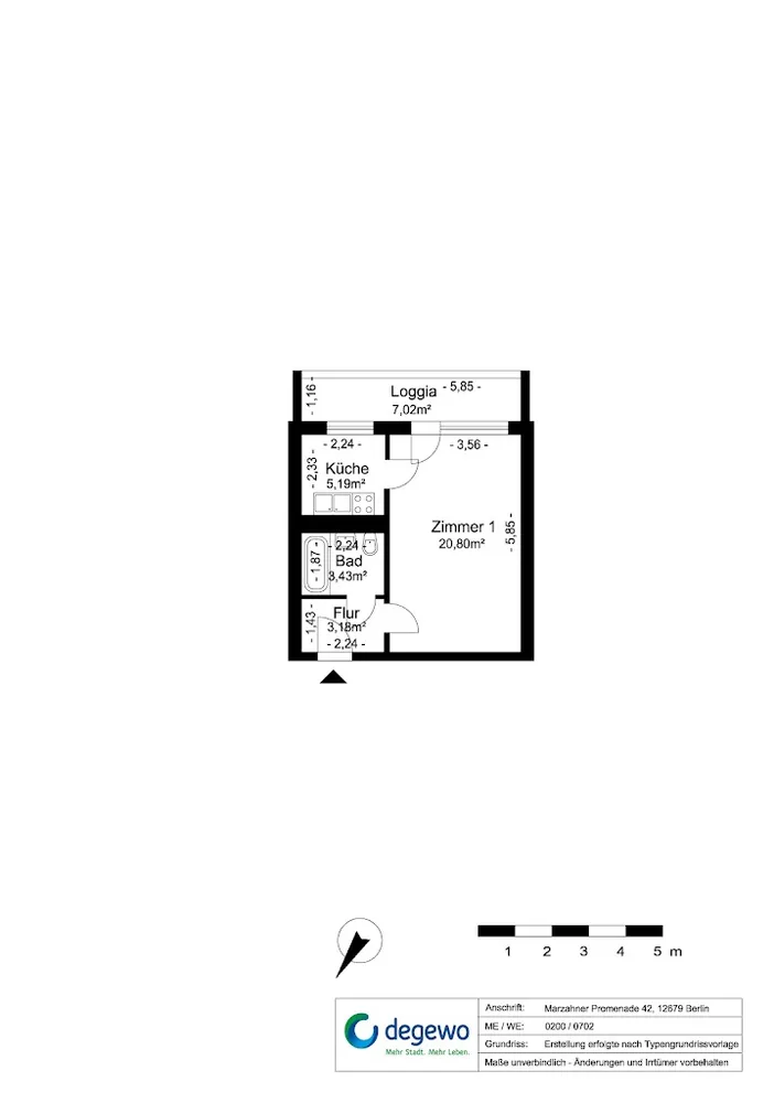 1 Zimmer Wohnung mit 34 m² in Berlin – Bild 5
