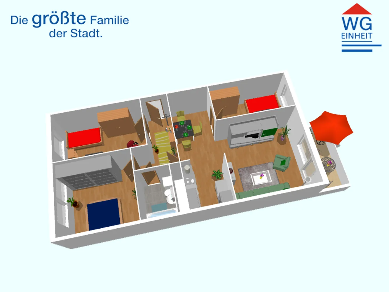 3 Zimmer Wohnung mit 69 m² in Chemnitz – Bild 2