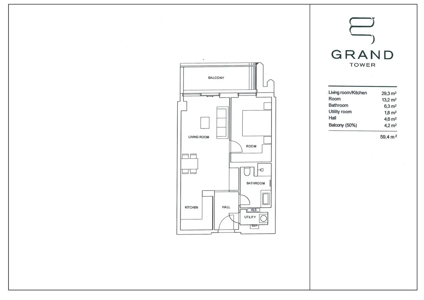 2 room apartment with 59 m² in Frankfurt am Main – Photo 6