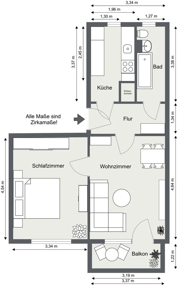 2 Zimmer Wohnung mit 48 m² in Gera – Bild 4