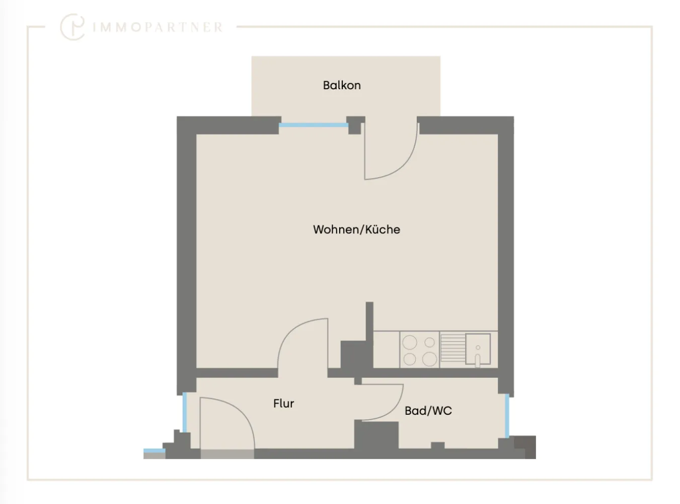 1 Zimmer Wohnung mit 25 m² in Stuttgart – Bild 2