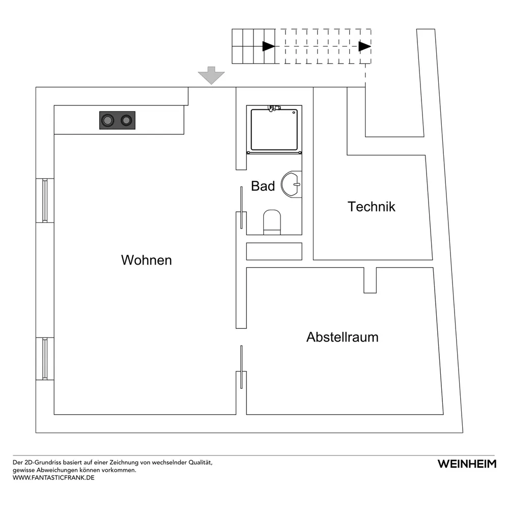 1 Zimmer Wohnung mit 37 m² in Weinheim – Bild 4