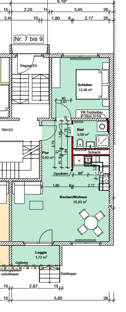 1 Zimmer Wohnung mit 49 m² in Halle (Saale) – Bild 7