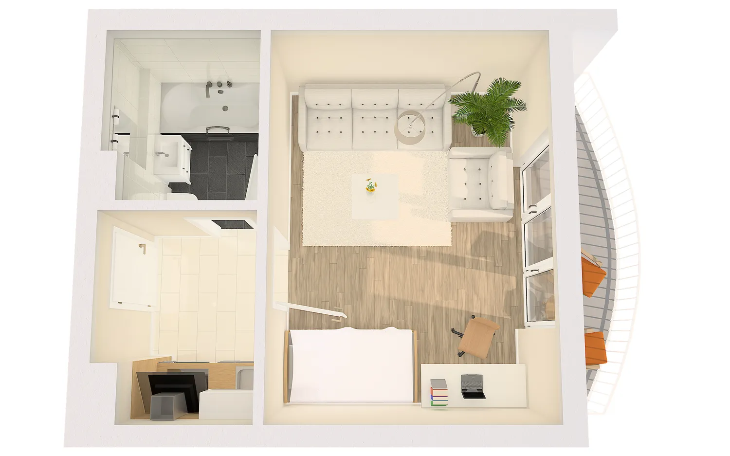 1 Zimmer Wohnung mit 30 m² in Dresden – Bild 2
