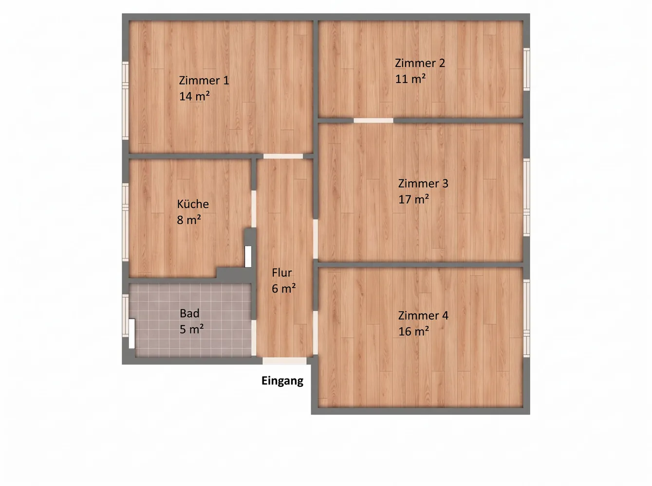 4 Zimmer Wohnung mit 76 m² in Worms – Bild 4