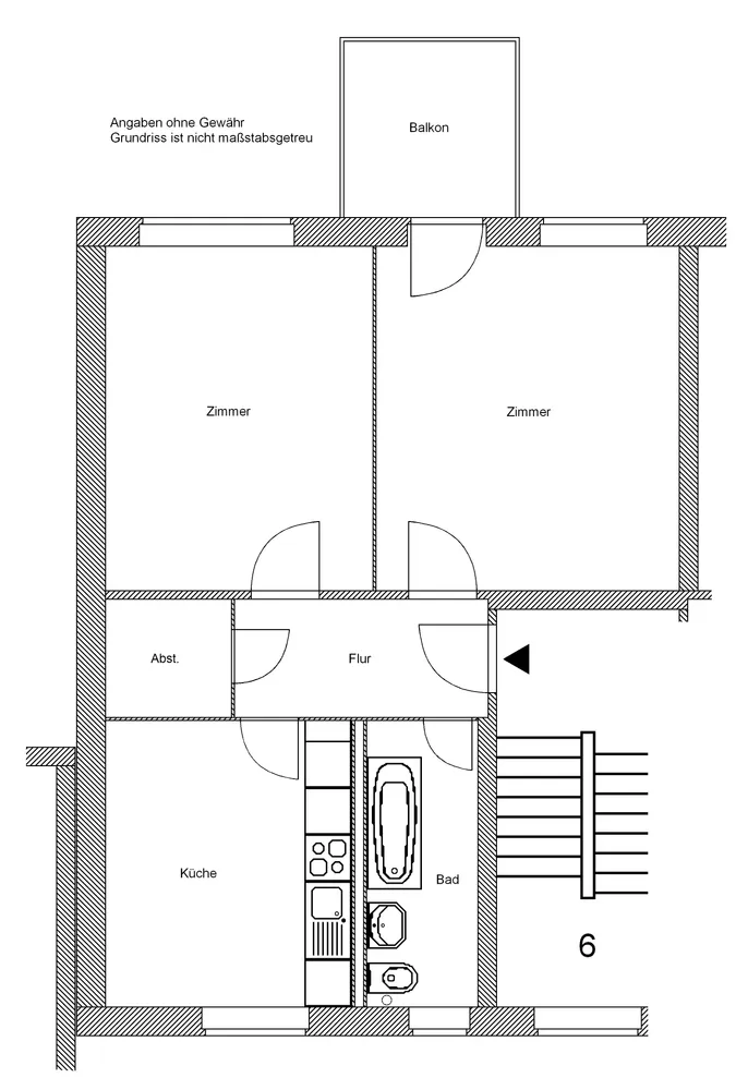 2 room apartment with 56 m² in Frankfurt am Main – Photo 5