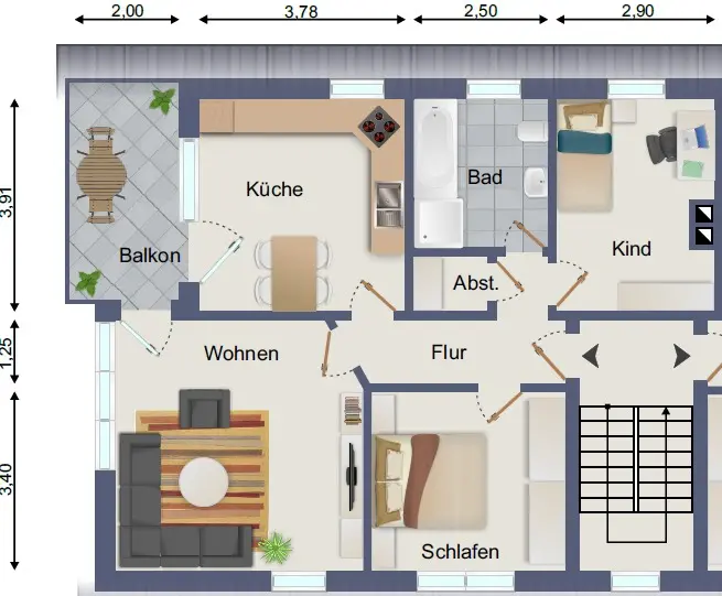 4 Zimmer Wohnung mit 74 m² in Georgsmarienhütte – Bild 5