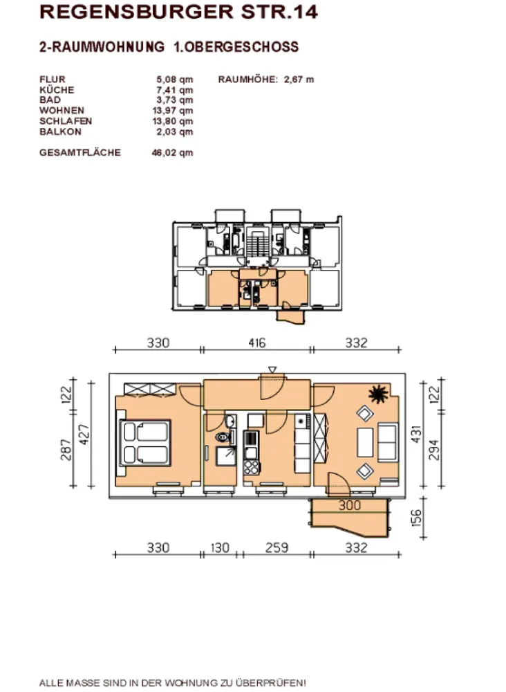 2 Zimmer Wohnung mit 46 m² in Dresden – Bild 2