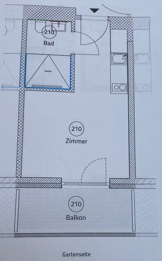 1 Zimmer Wohnung mit 20 m² in München – Bild 4