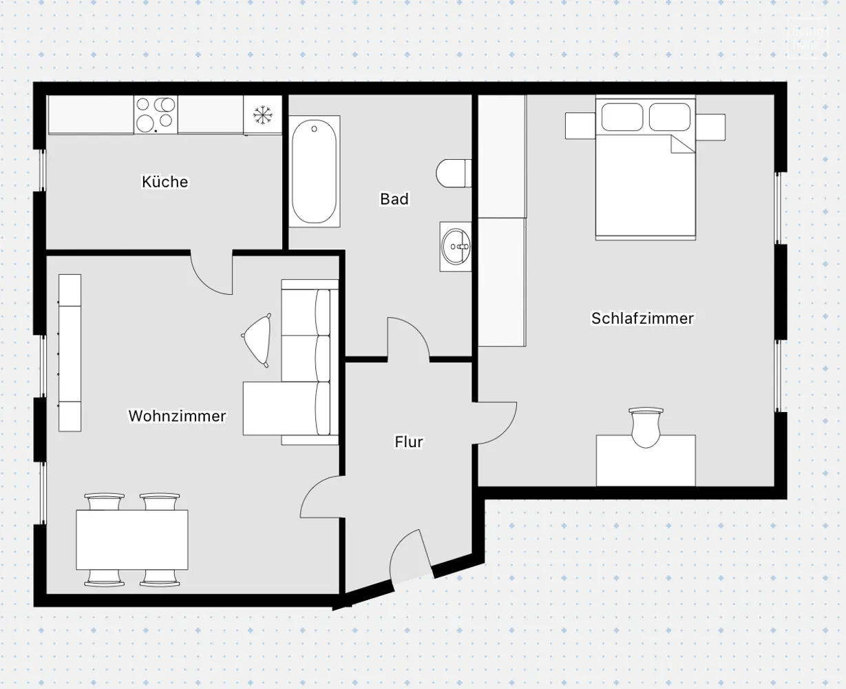 2 Zimmer Wohnung mit 50 m² in Halle (Saale) – Bild 10