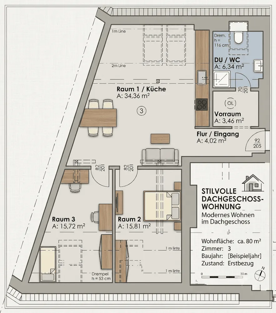 3 Zimmer Wohnung mit 80 m² in Berlin – Bild 8