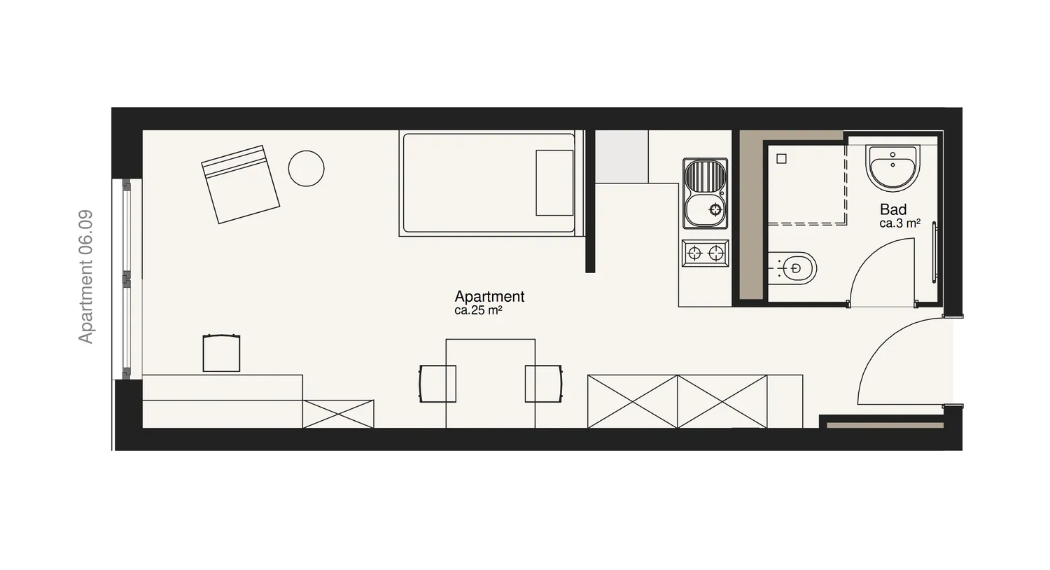 1 Zimmer Wohnung mit 28 m² in Berlin – Bild 2