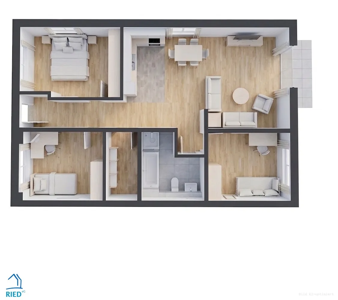 4 Zimmer Wohnung mit 98 m² in Groß-Gerau – Bild 2