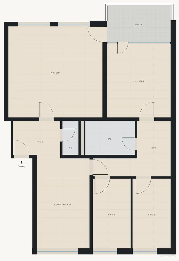 4 Zimmer Wohnung mit 95 m² in Münster – Bild 1