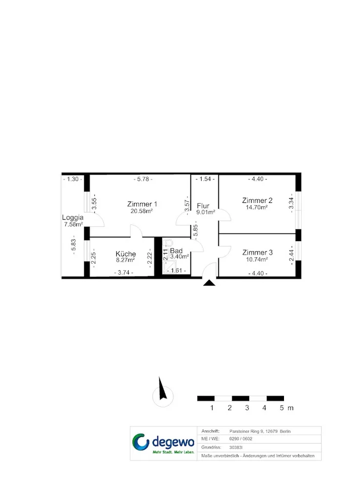 3 Zimmer Wohnung mit 68 m² in Berlin – Bild 12