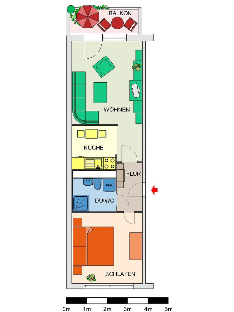 2 Zimmer Wohnung mit 44 m² in Chemnitz – Bild 2