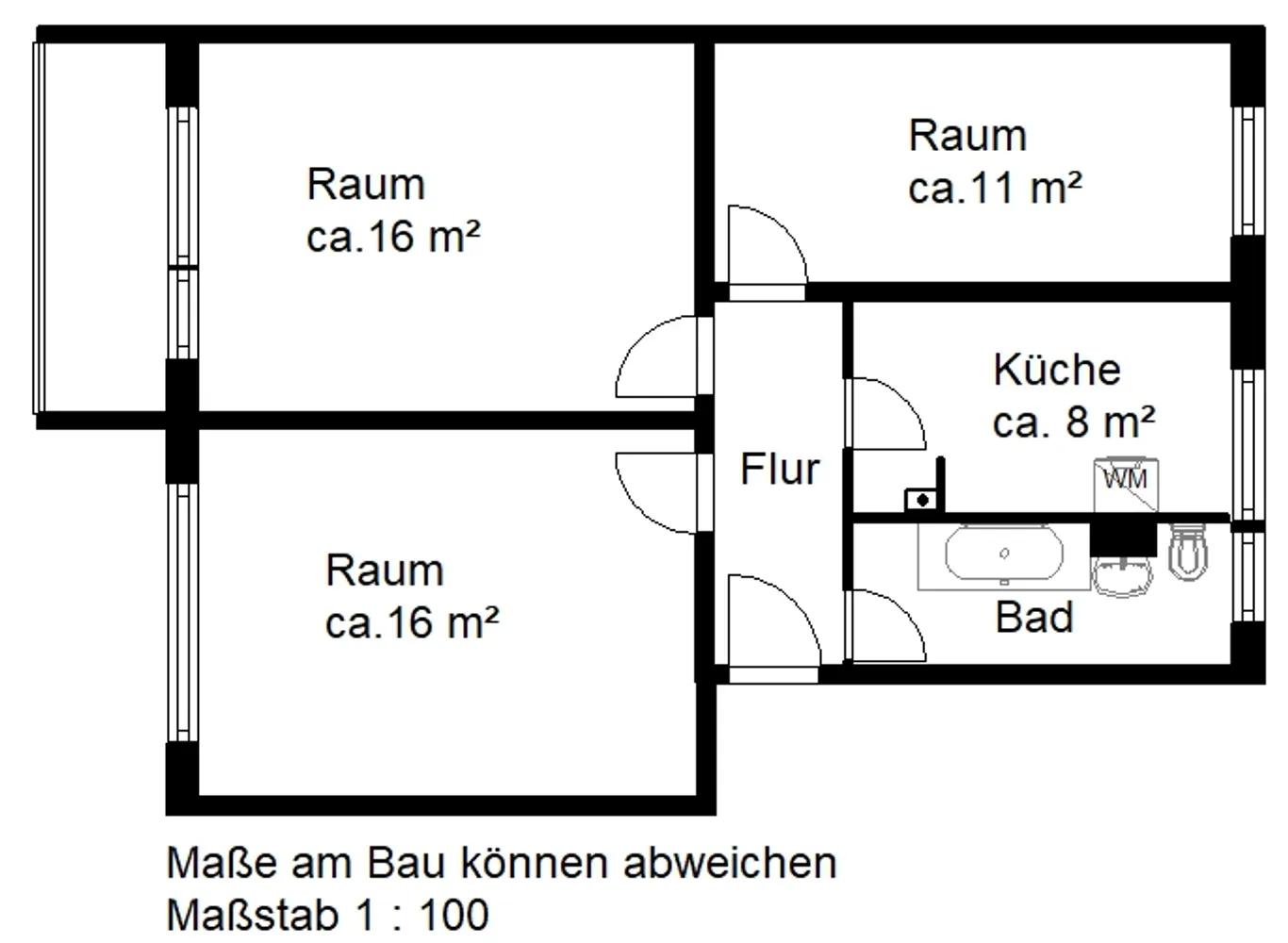 3 Zimmer Wohnung mit 60 m² in Halle (Saale) – Bild 3