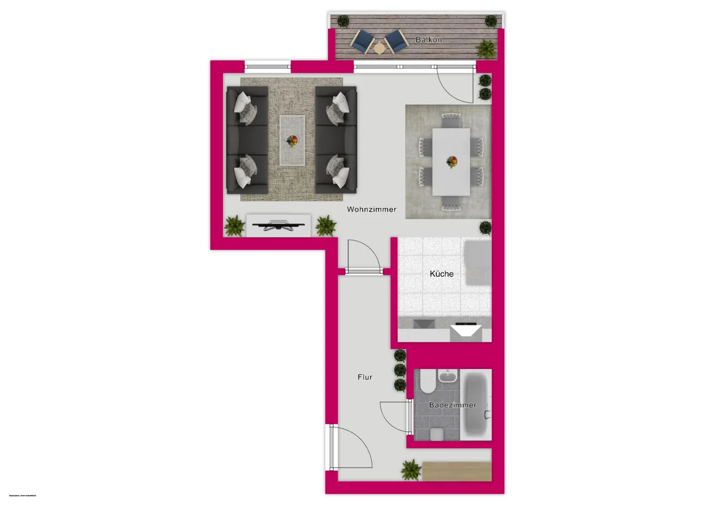 1 room apartment with 39 m² in Erfurt – Photo 2