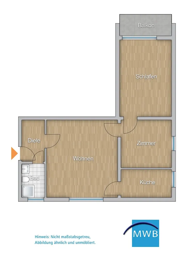3 Zimmer Wohnung mit 60 m² in Mülheim an der Ruhr – Bild 2