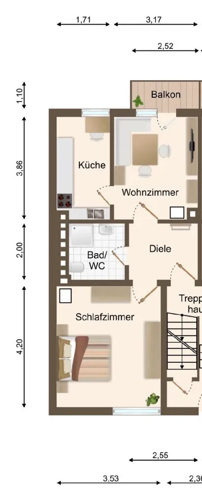 2 Zimmer Wohnung mit 50 m² in Köln – Bild 9