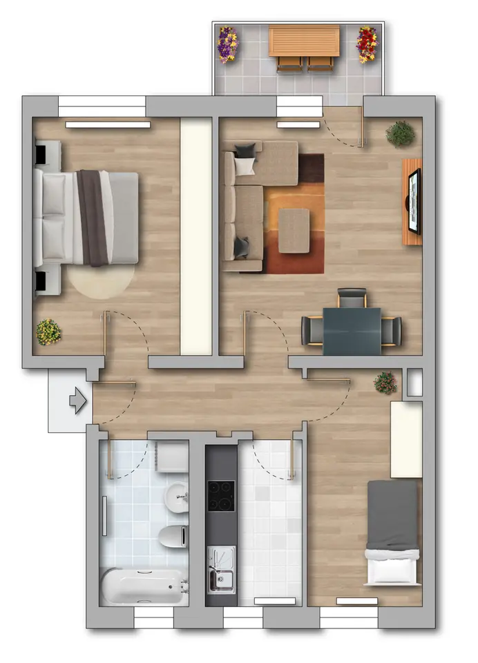 3 Zimmer Wohnung mit 59 m² in Merseburg – Bild 5